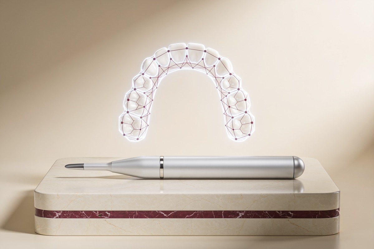 Escáner intraoral y modelo 3D de la arcada